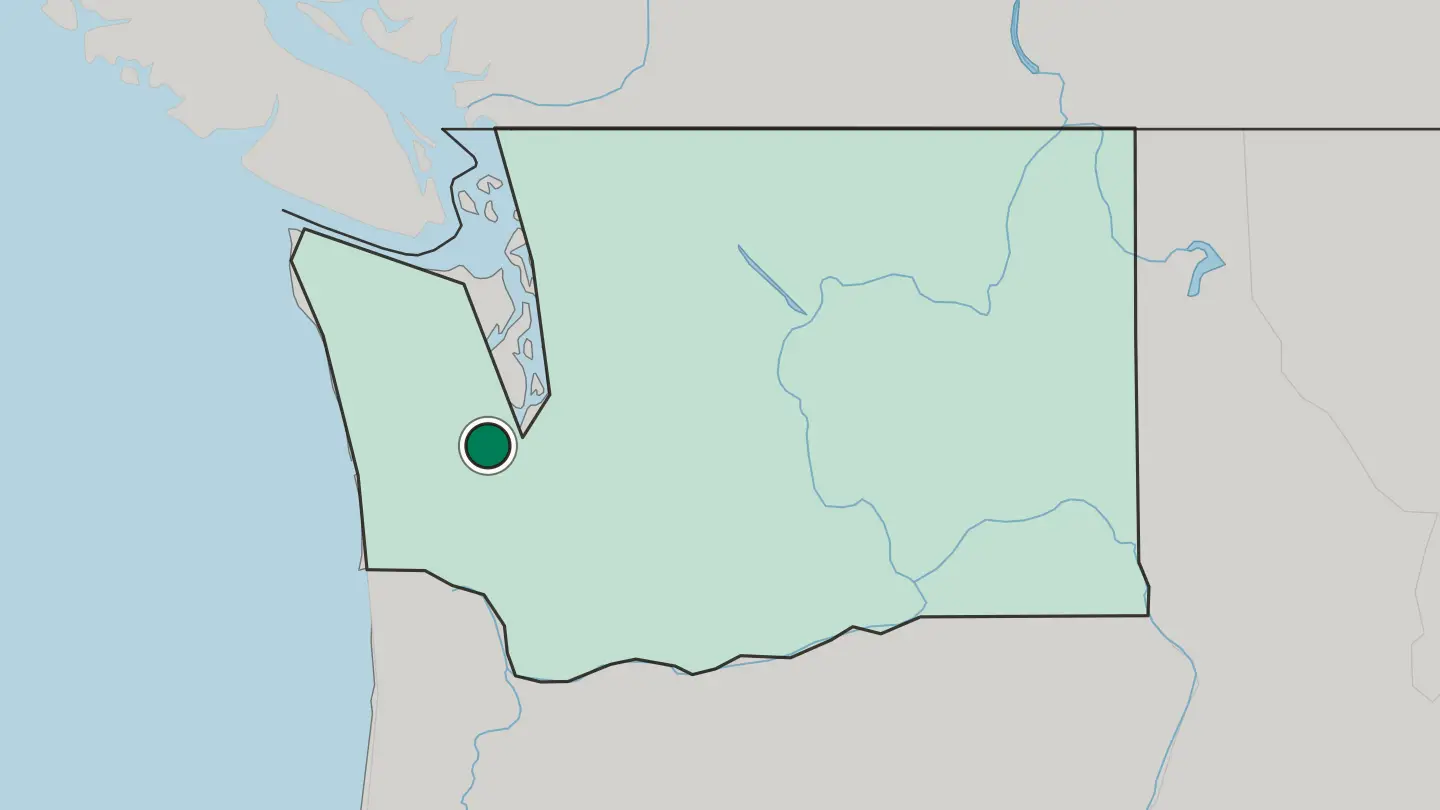 Map of Olympia in United States