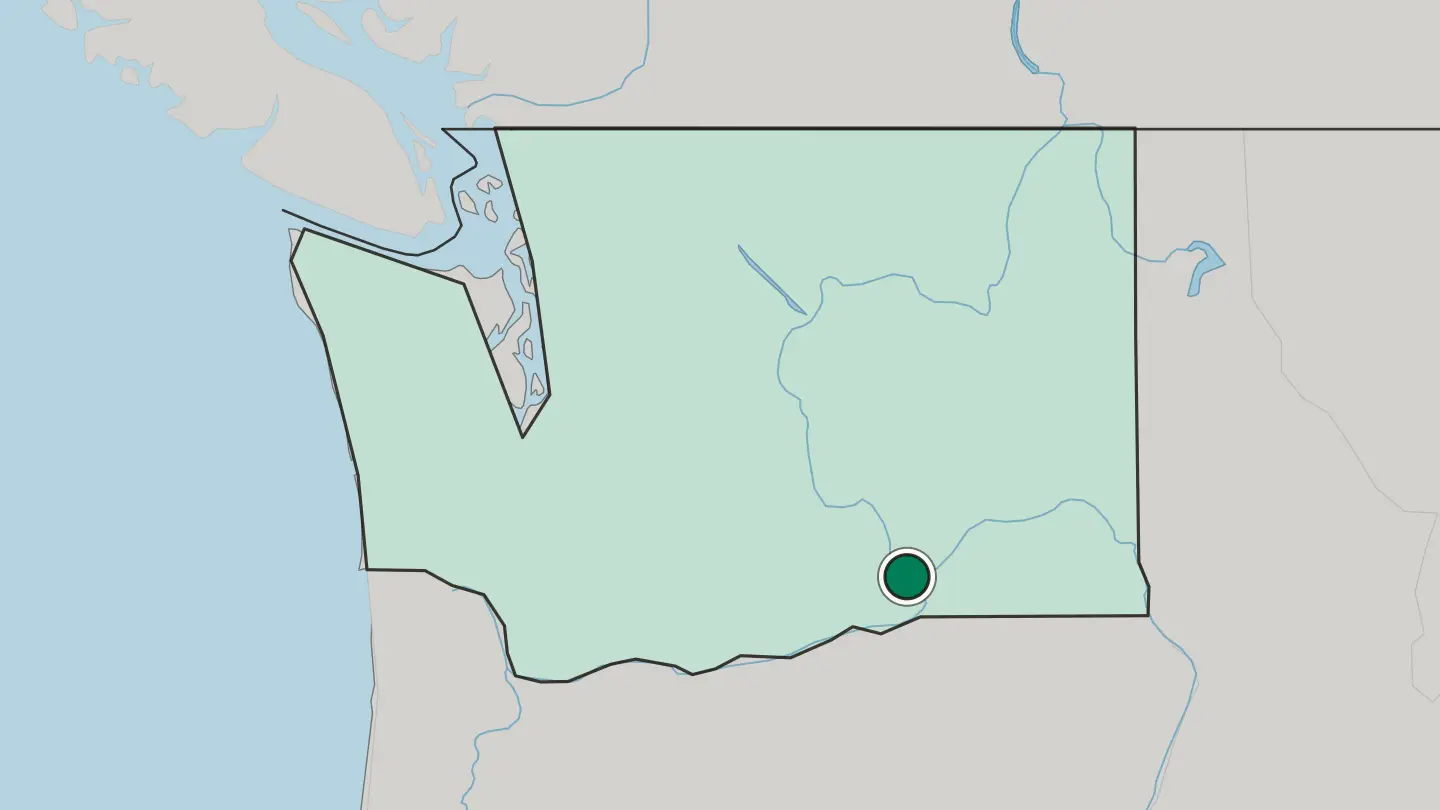 Map of Pasco in United States