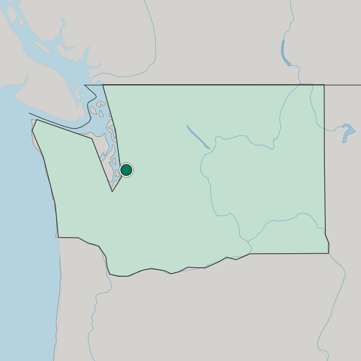 Map showing Renton — In Washington