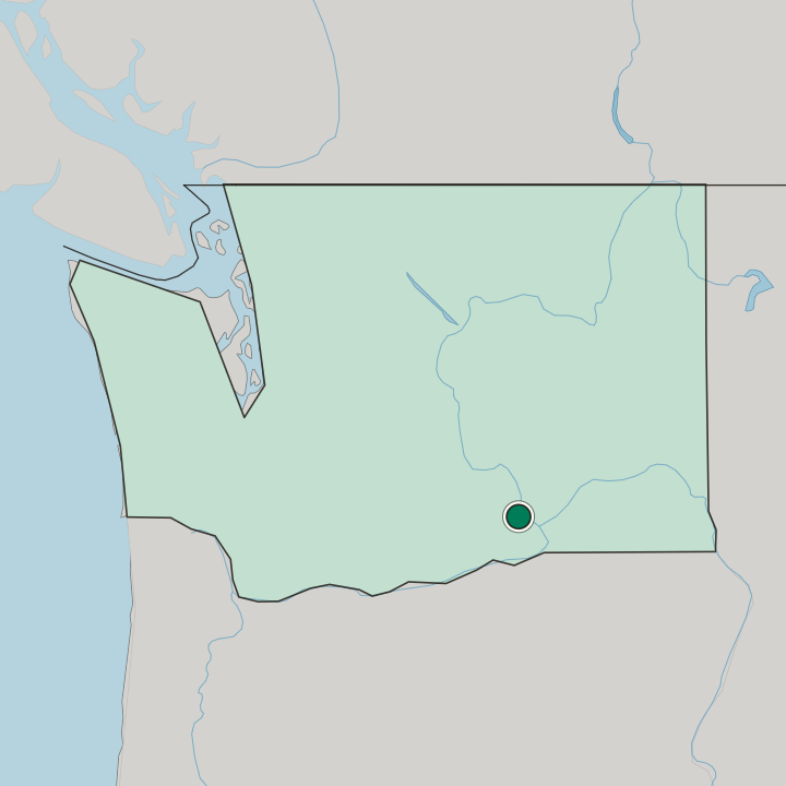 Map showing Richland — In Washington