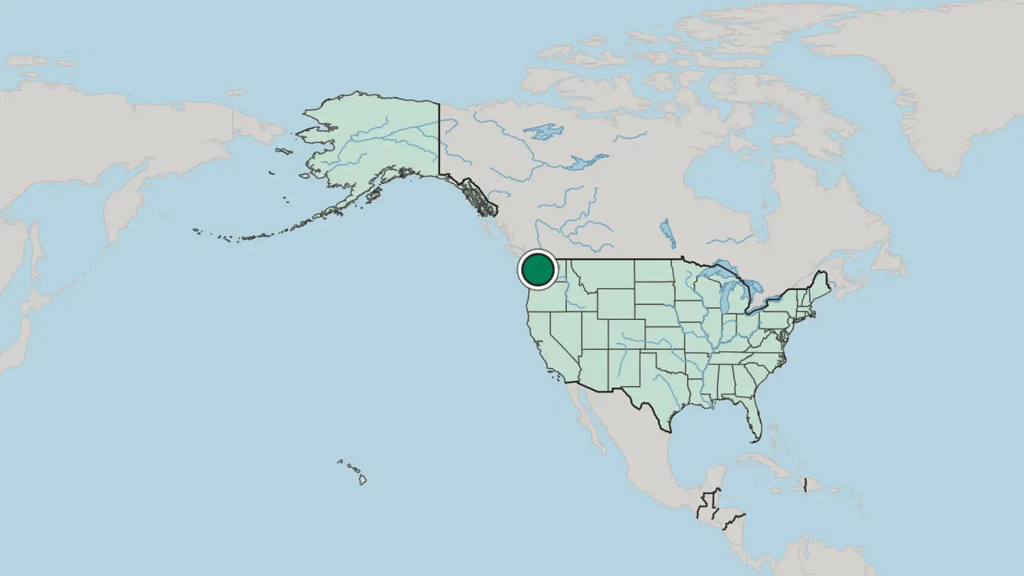 Map of Seattle in United States