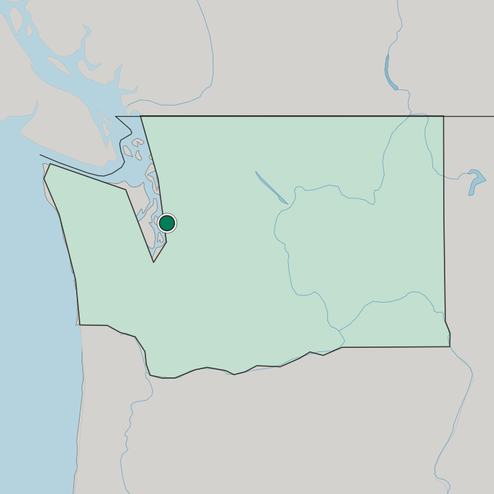 Map showing Seattle — In Washington