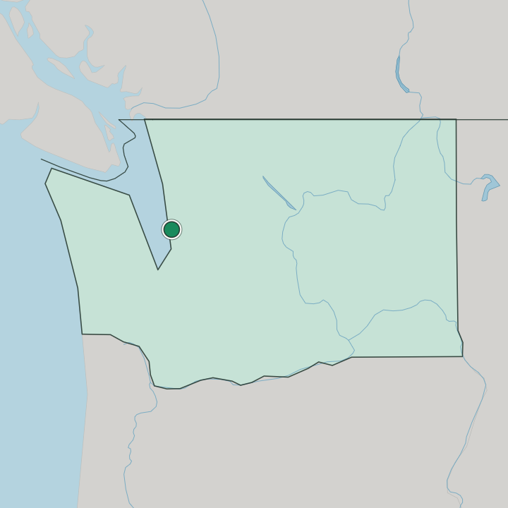Map showing Seattle — In Washington