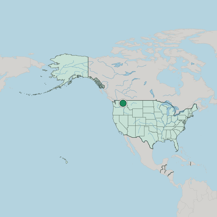 Map showing Spokane — In United States