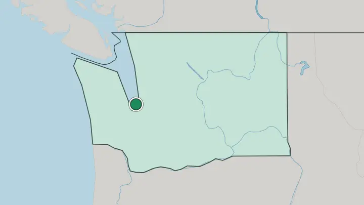 Map of Tacoma in United States