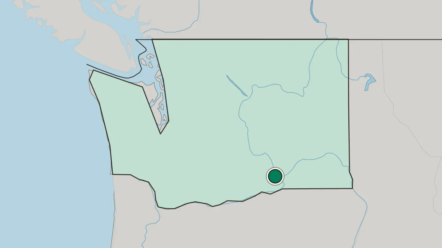 Map of Tri-Cities in United States