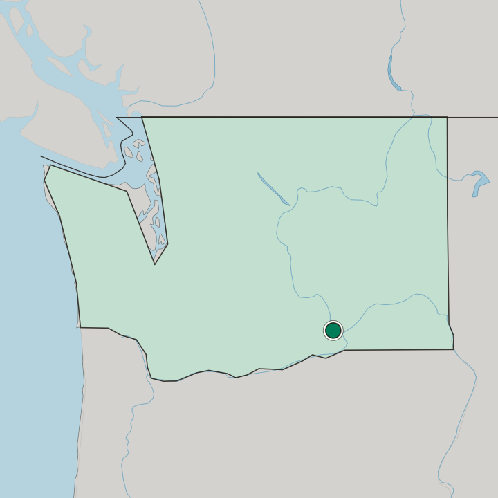 Map showing Tri-Cities — In Washington