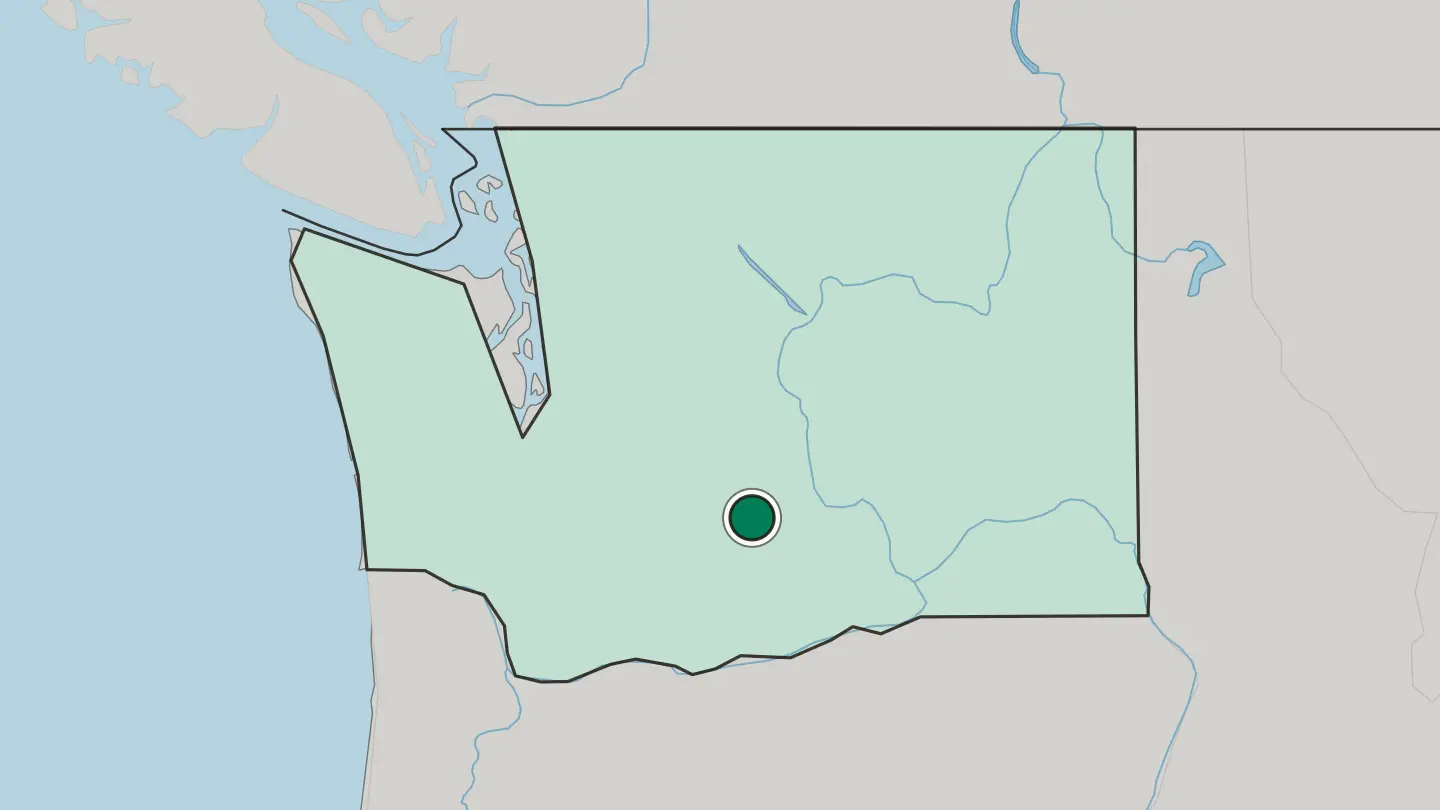 Map of Yakima in United States