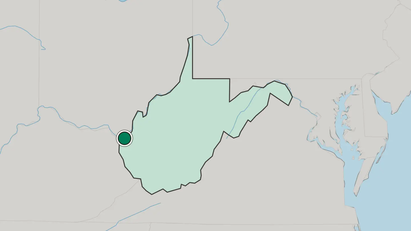 Map of Huntington in United States