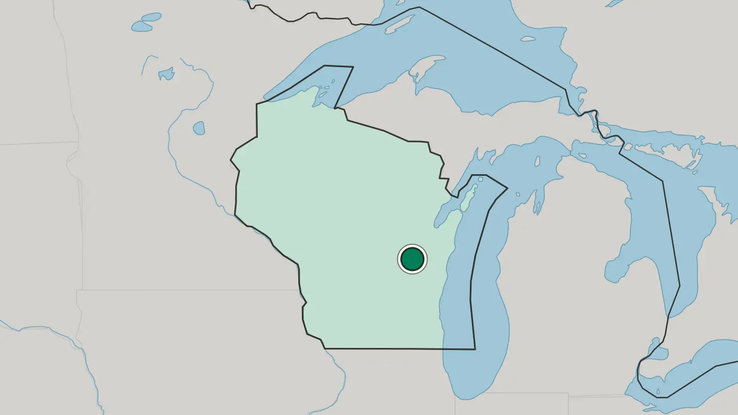 Map of Oshkosh in United States