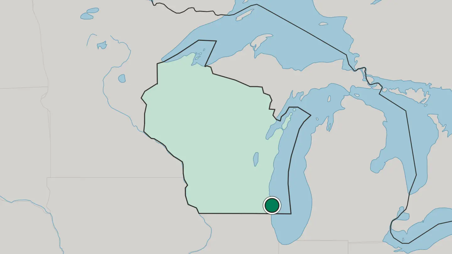 Map of Racine in United States