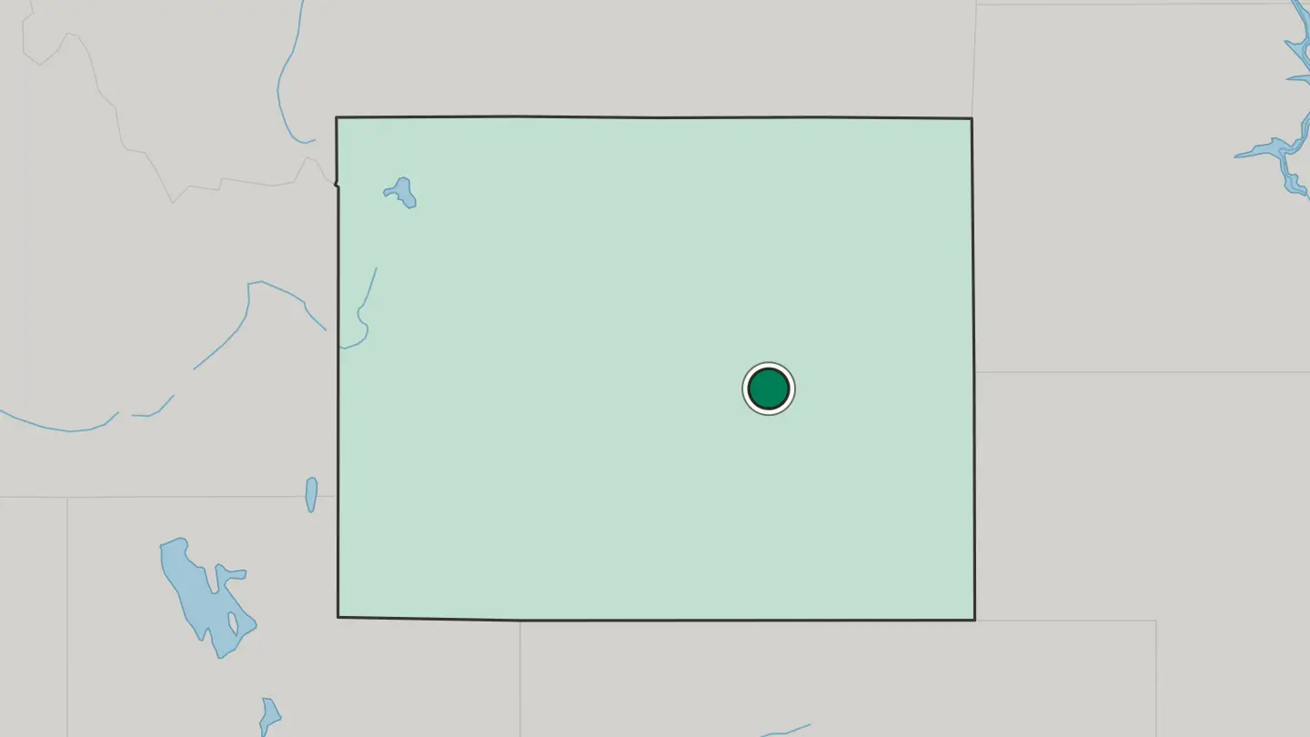 Map of Casper in United States