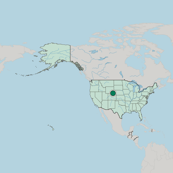 Map showing Cheyenne — In United States