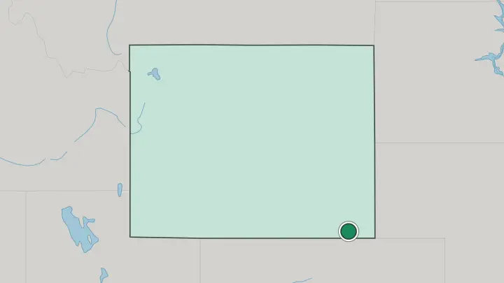 Map of Cheyenne in United States
