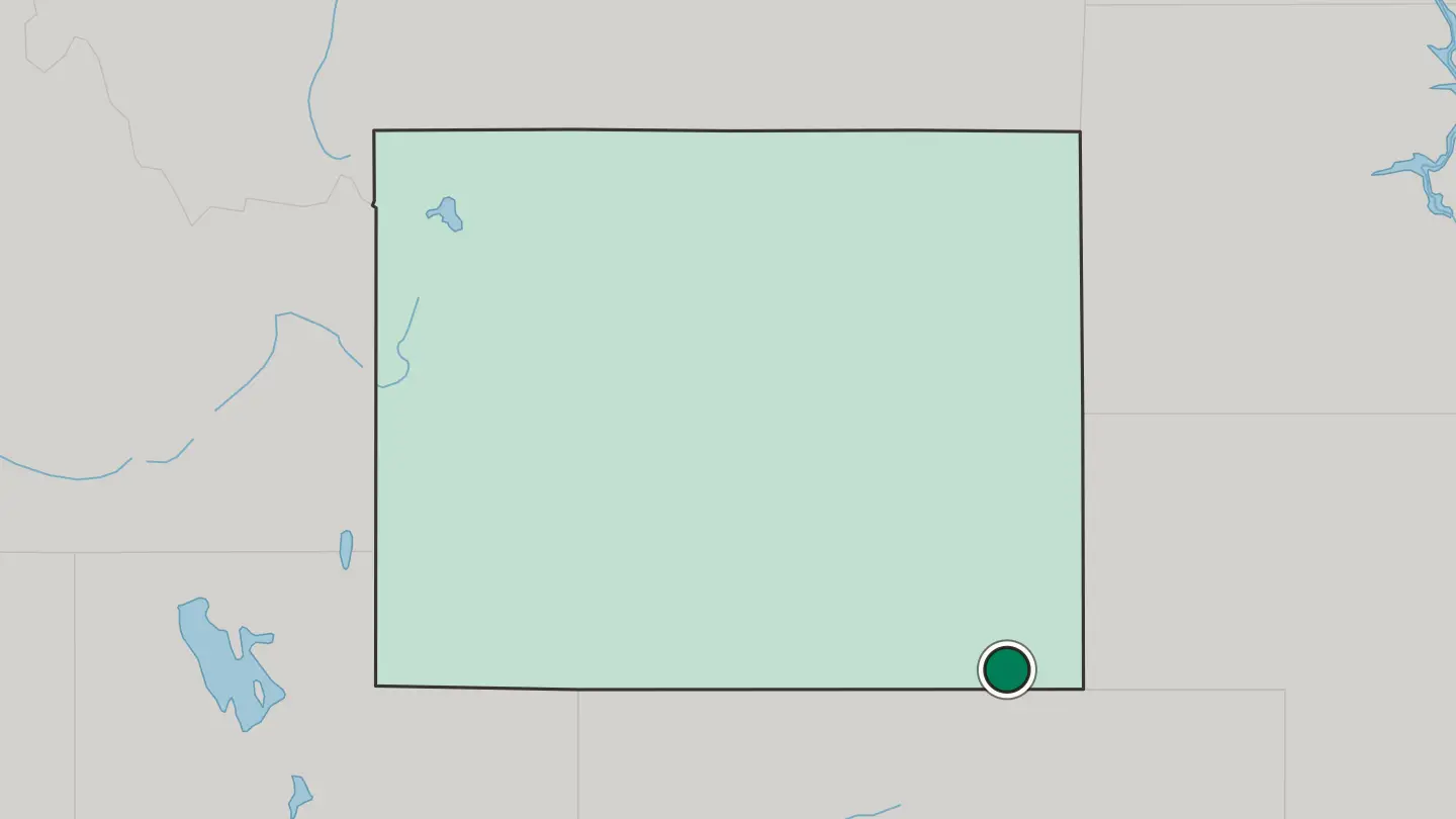 Map of Cheyenne in United States