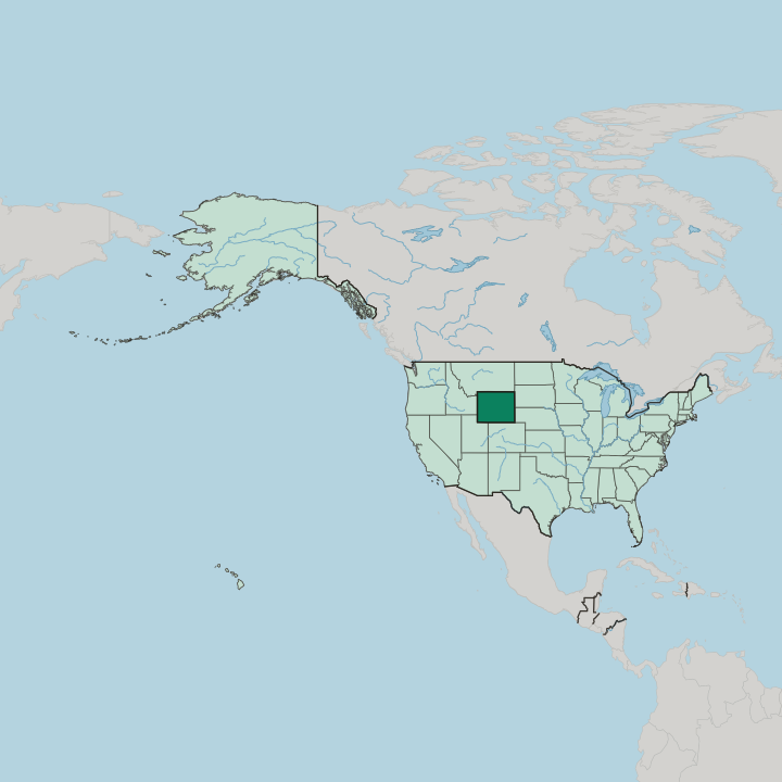 Map showing Wyoming — In United States