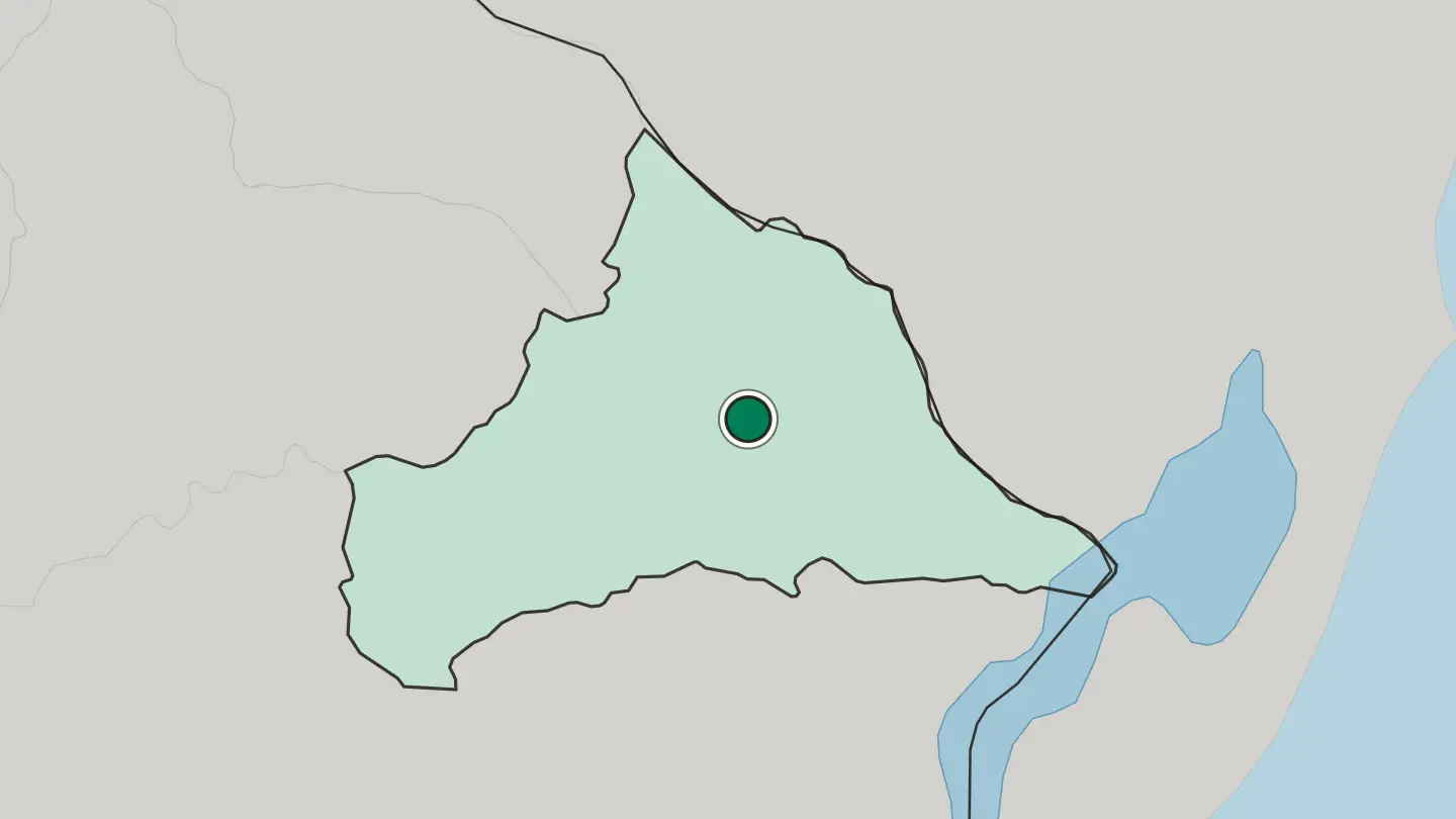 Map of Melo in Uruguay