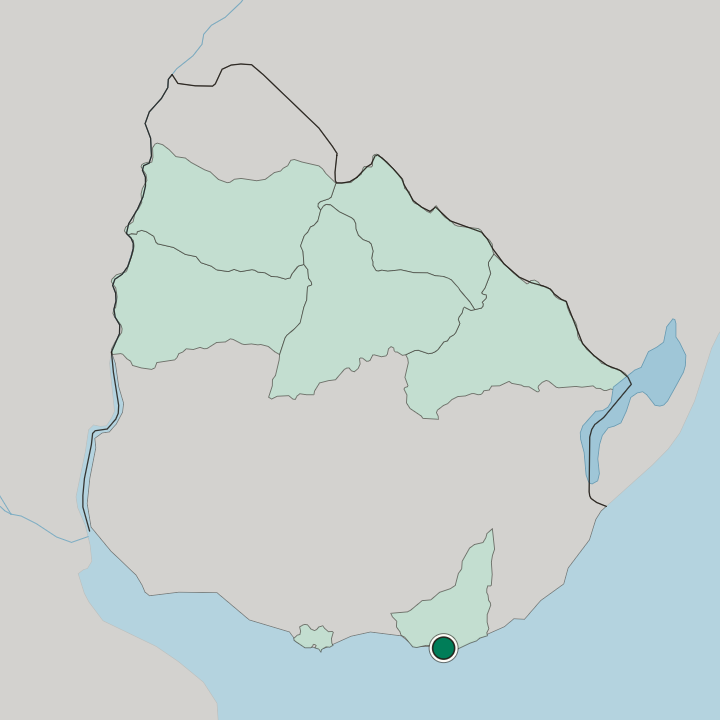 Map showing Maldonado — In Uruguay