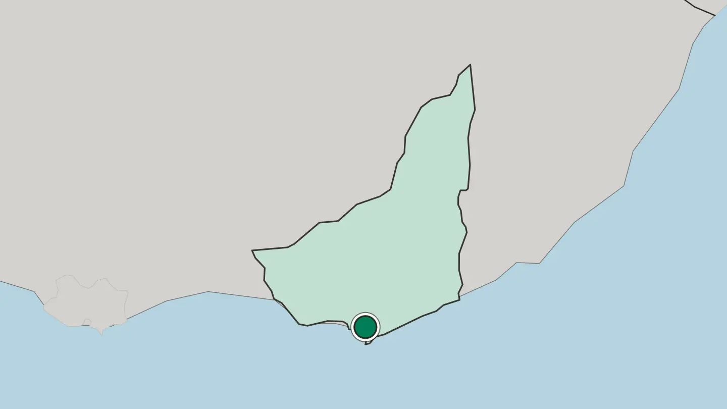 Map of Maldonado in Uruguay