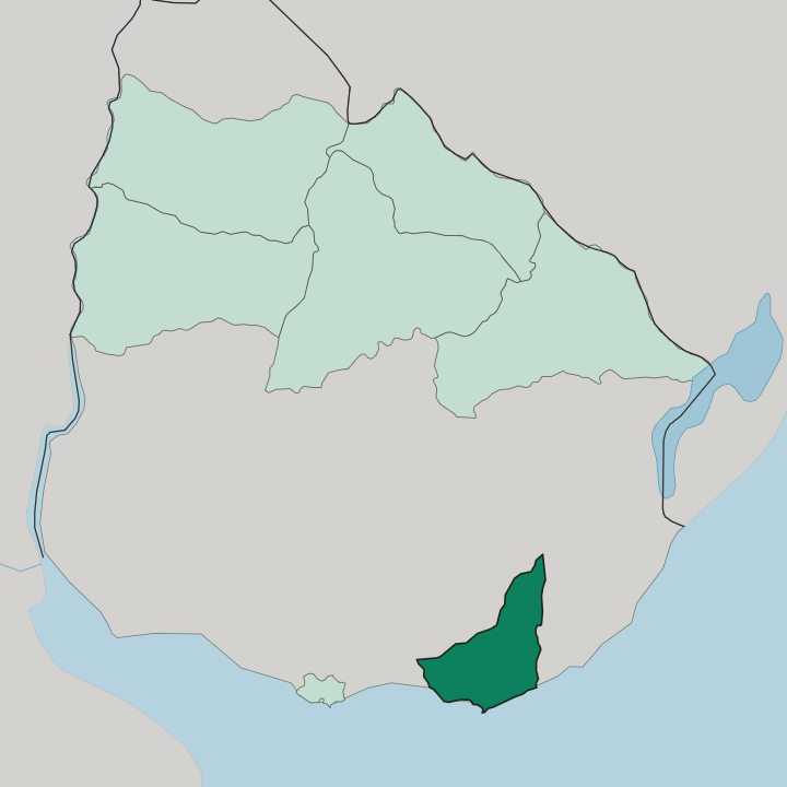 Map showing Departamento de Maldonado — In Uruguay