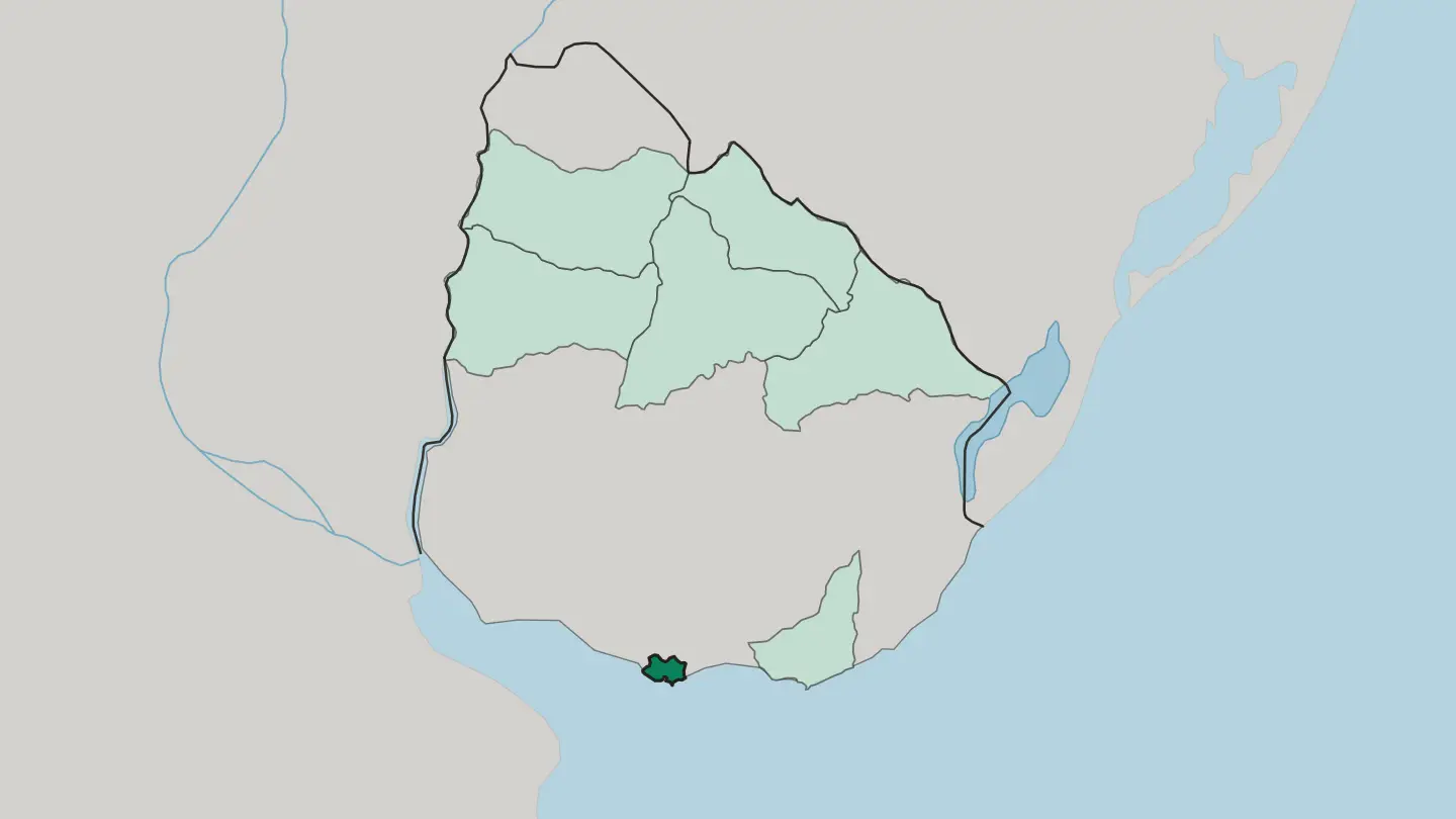 Map of Departamento de Montevideo in Uruguay