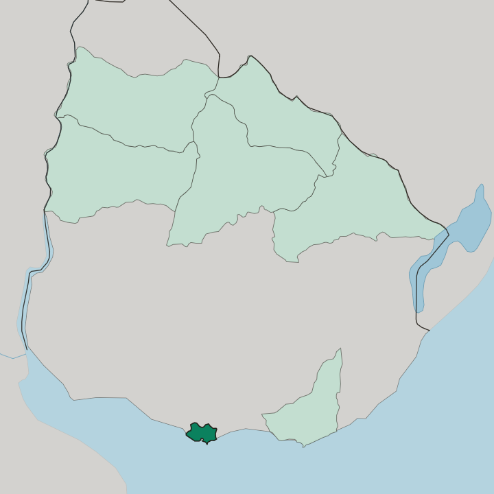 Map showing Departamento de Montevideo — In Uruguay