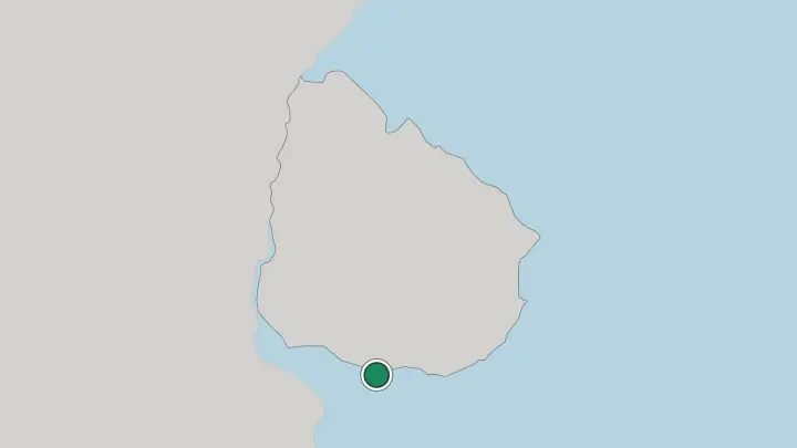 Map of Montevideo in Uruguay