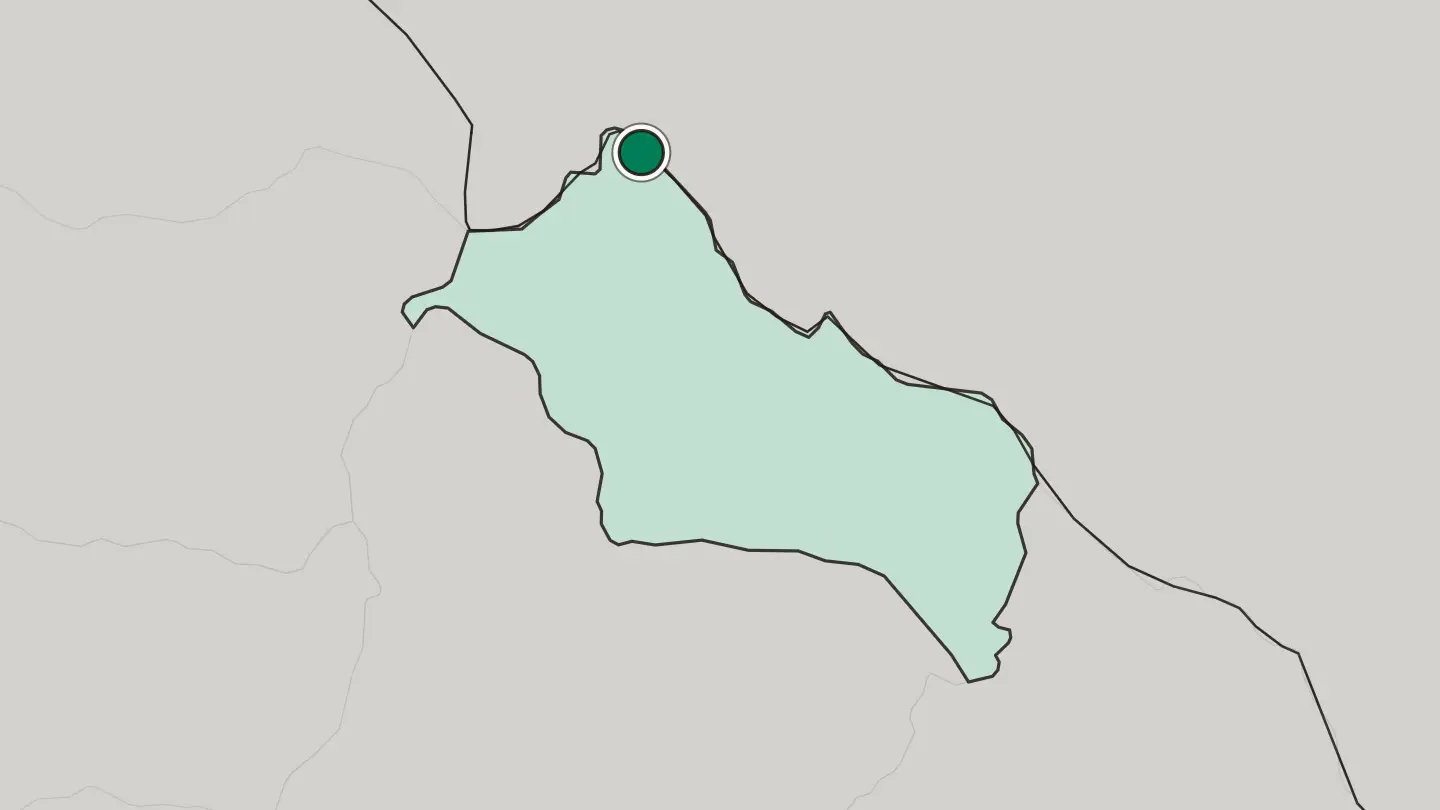 Map of Rivera in Uruguay
