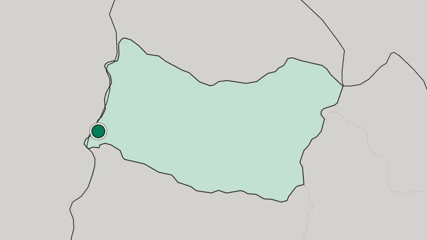 Map of Salto in Uruguay