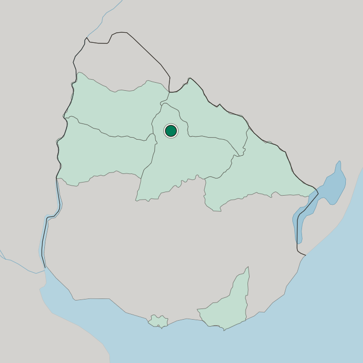 Map showing Tacuarembó — In Uruguay