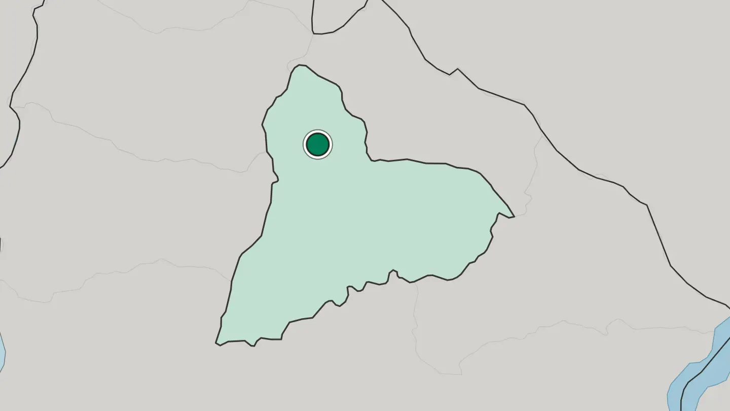 Map of Tacuarembó in Uruguay