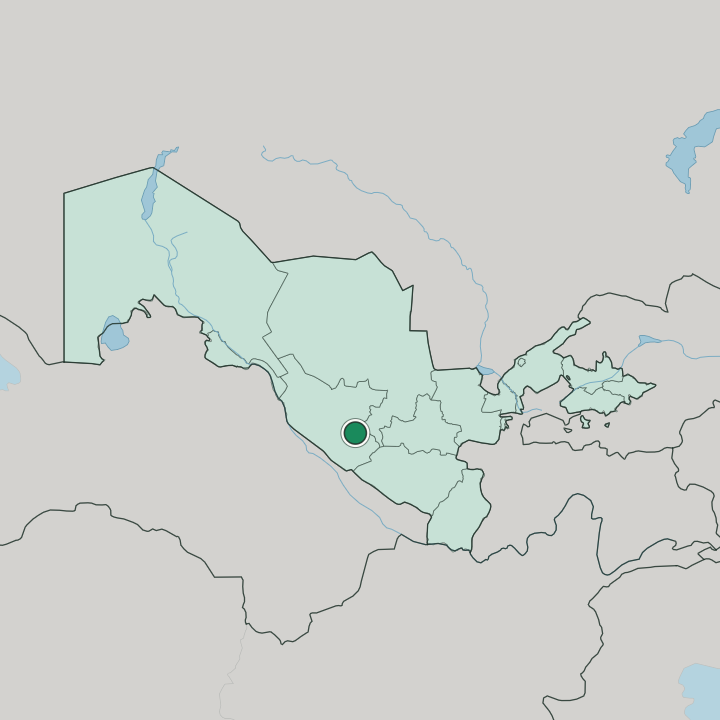 Map showing Bukhara — In Uzbekistan