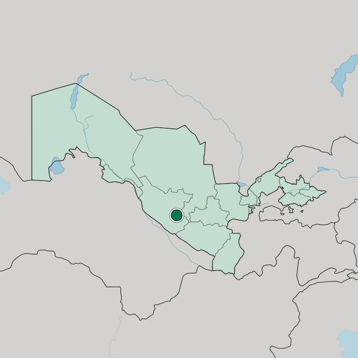 Map showing Bukhara — In Uzbekistan