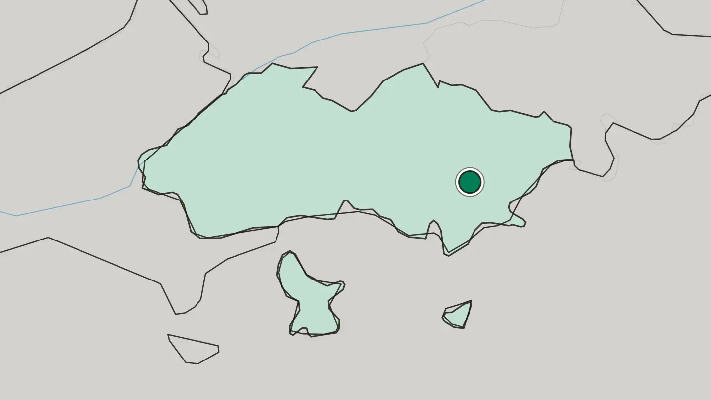 Map of Fergana in Uzbekistan