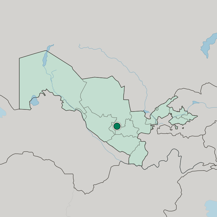 Map showing Navoiy — In Uzbekistan