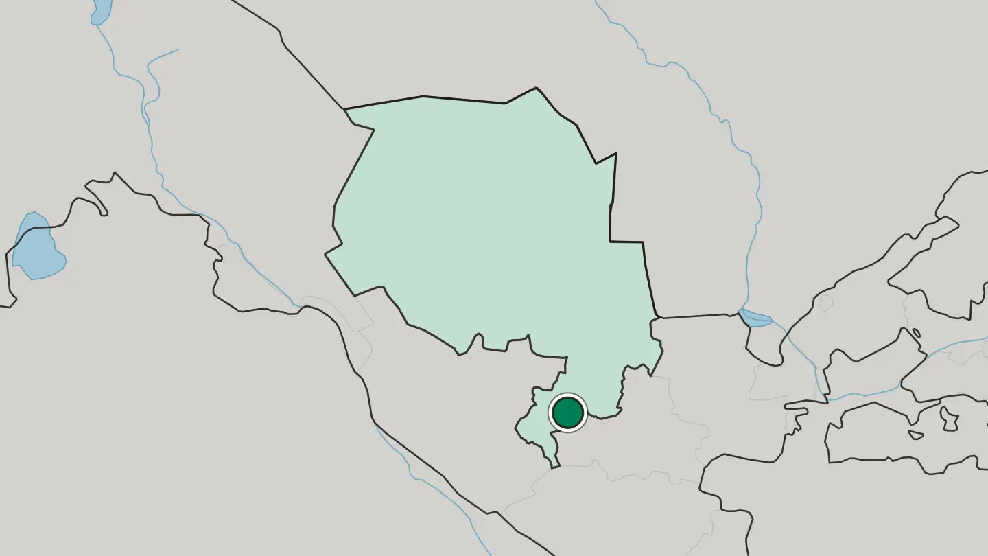 Map of Navoiy in Uzbekistan