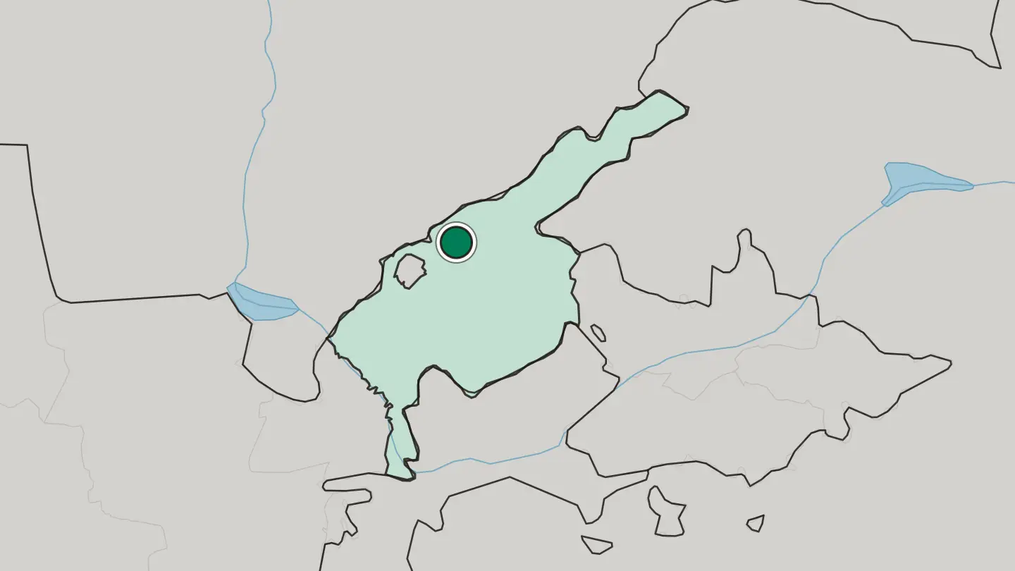 Map of Chirchiq in Uzbekistan