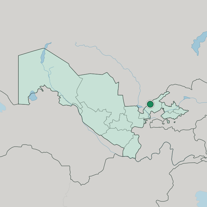Map showing Chilanzar — In Uzbekistan