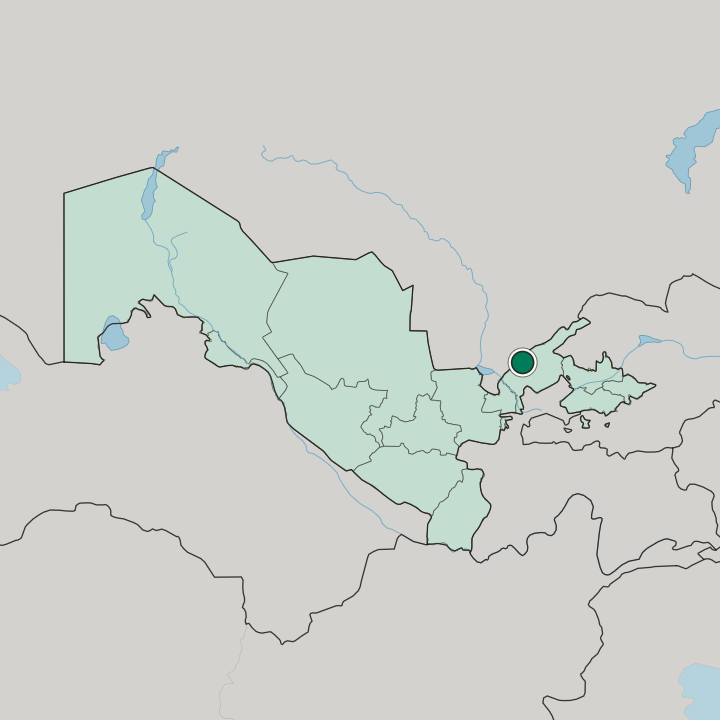 Map showing Chilanzar — In Uzbekistan