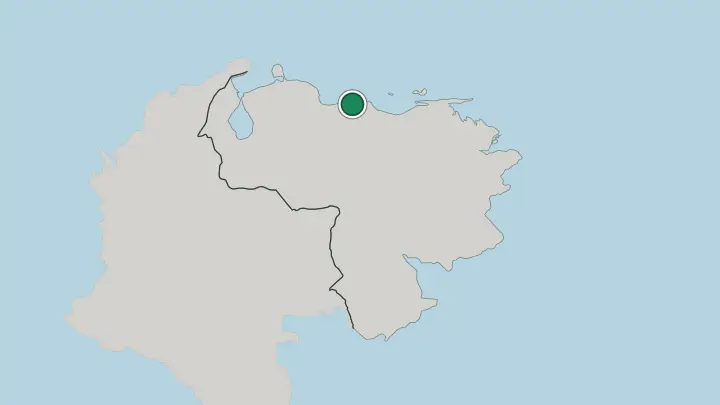 Map of Caracas in Venezuela