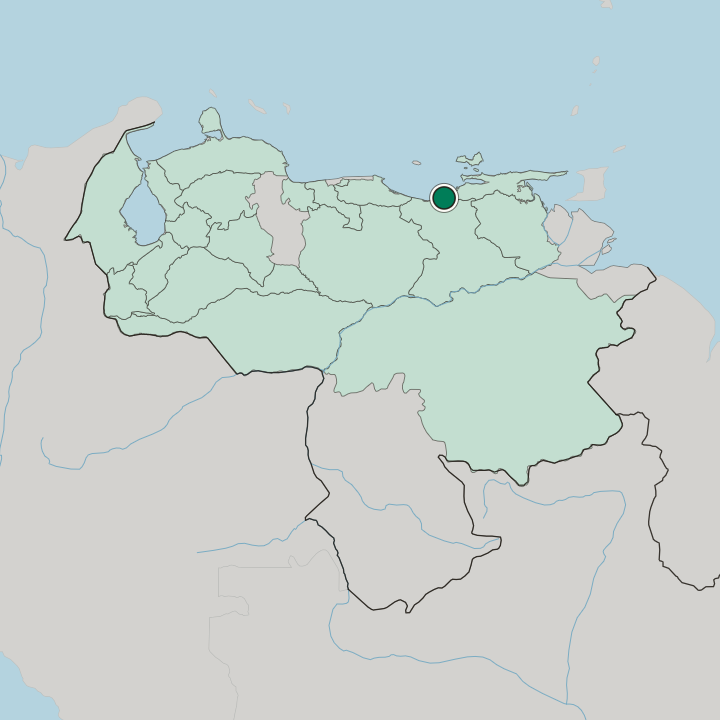 Map showing Barcelona — In Venezuela