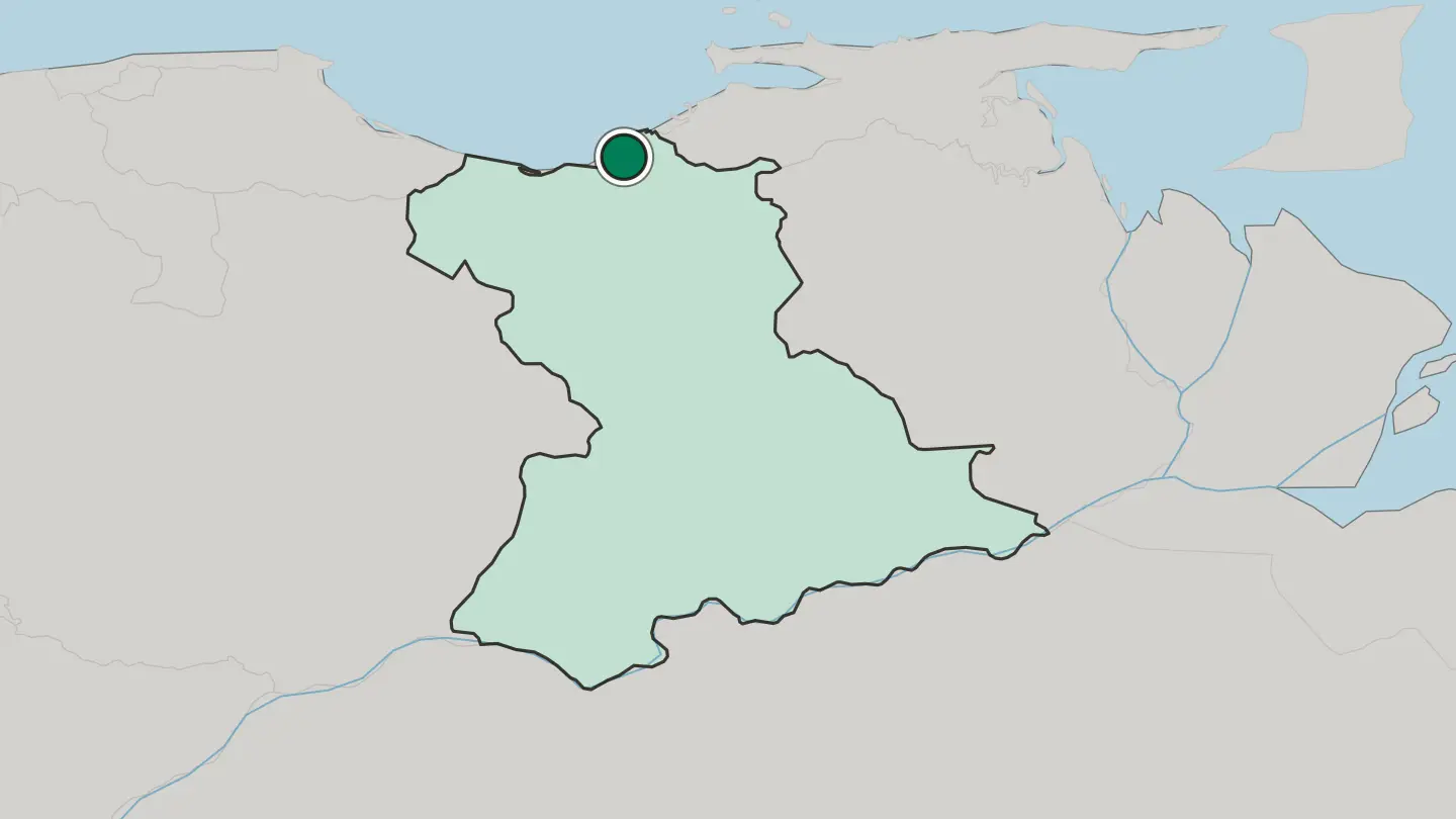Map of Barcelona in Venezuela