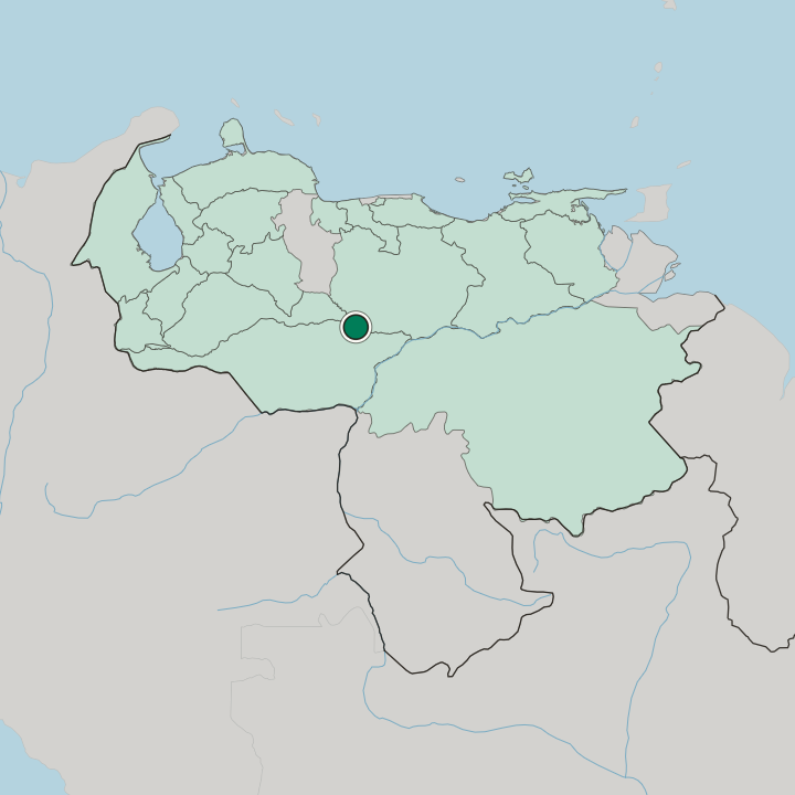 Map showing San Fernando de Apure — In Venezuela
