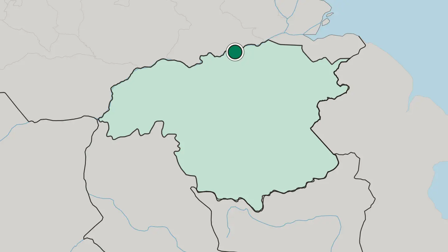 Map of Ciudad Bolívar in Venezuela