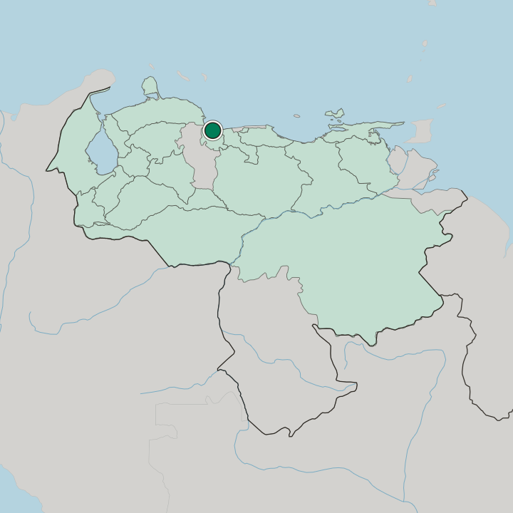 Map showing Puerto Cabello — In Venezuela