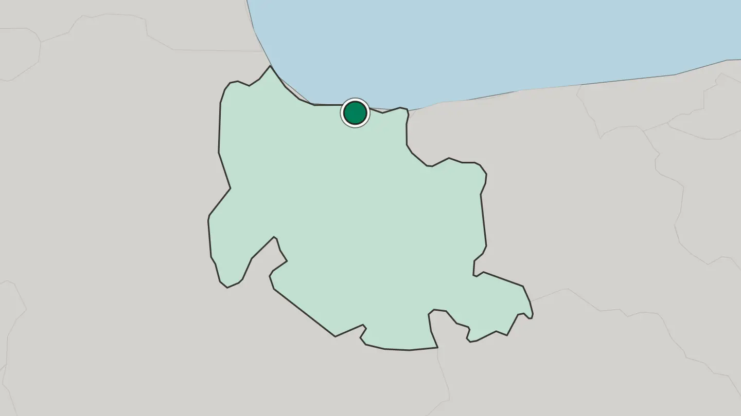 Map of Puerto Cabello in Venezuela