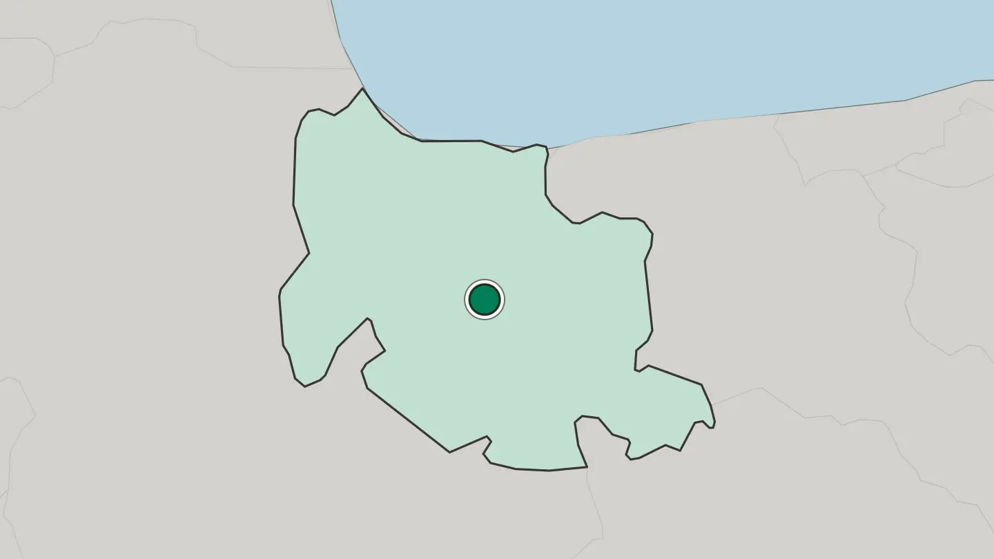 Map of Valencia in Venezuela