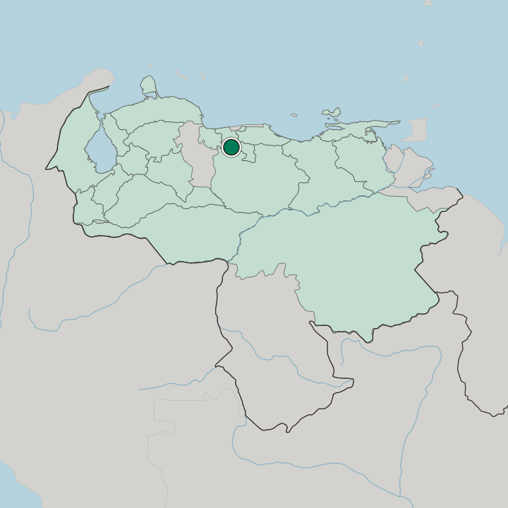 Map showing San Juan de los Morros — In Venezuela