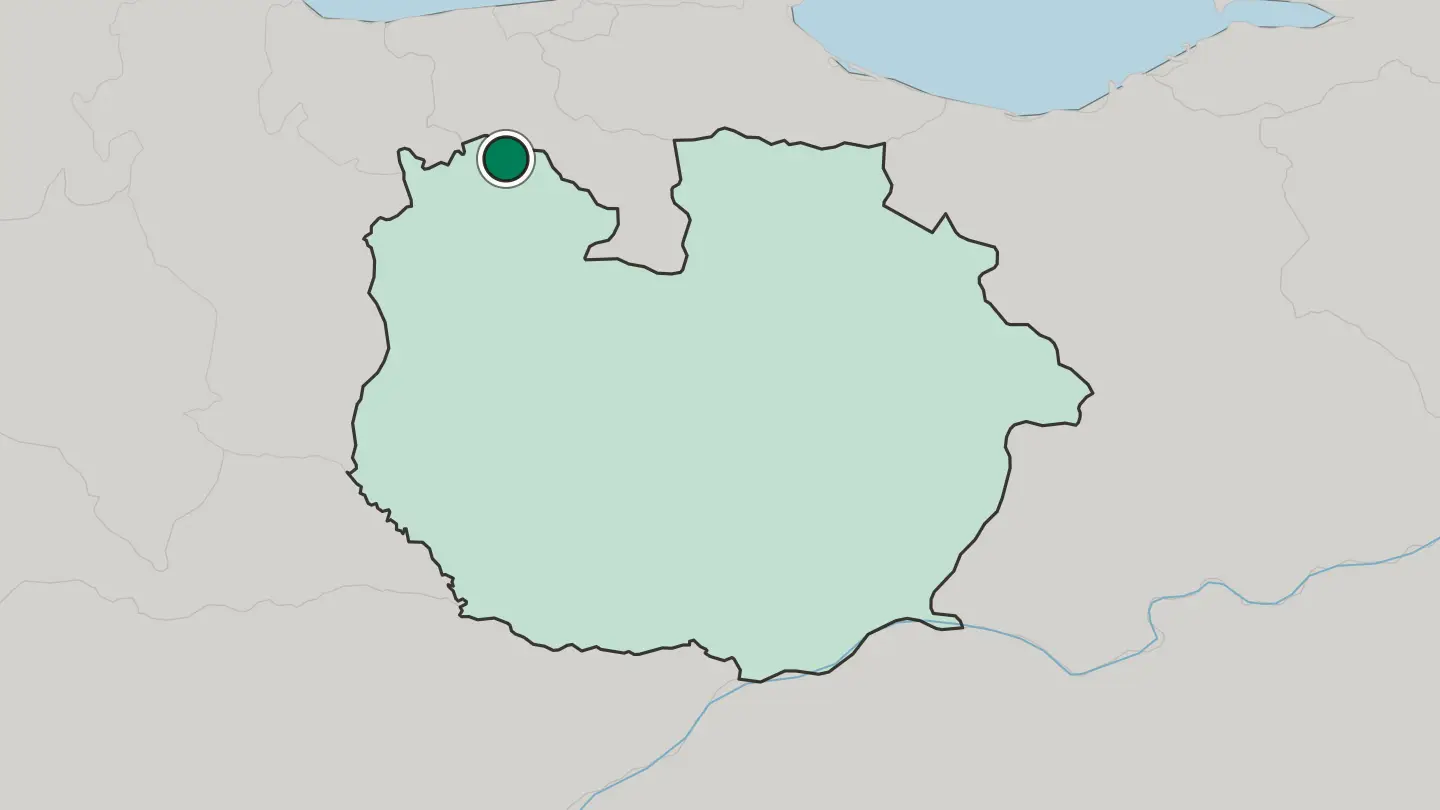 Map of San Juan de los Morros in Venezuela