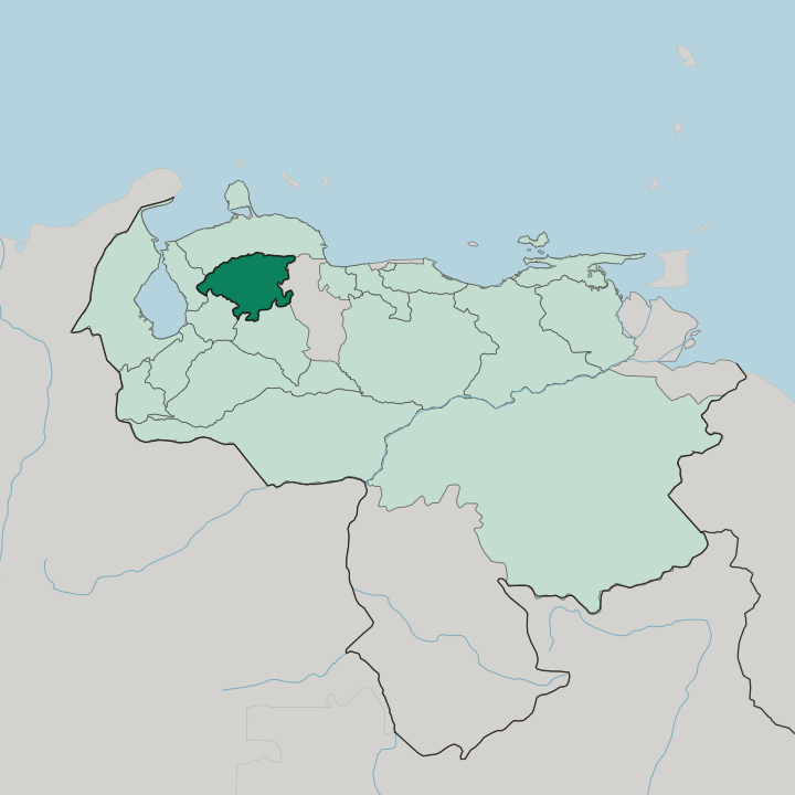 Map showing Estado Lara — In Venezuela